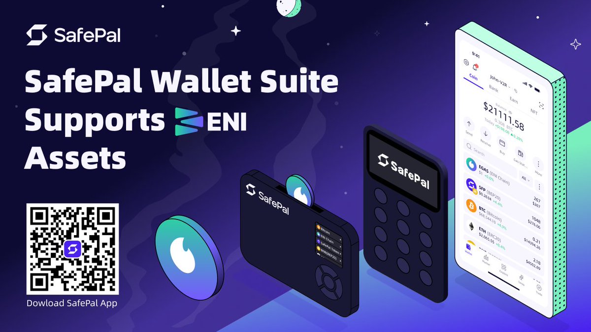 SafePal's tweet photo. 🛰️ SafePal now supports @ENI__Official, a high-performance blockchain network designed for the enterprise market

📲 You can now manage your ENI assets seamlessly inside the SafePal app

🔗 Update your app and start exploring ENI today https://t.co/KAc3X54wOx
