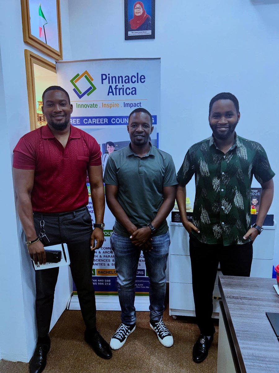 GilleardGaddy's tweet photo. It was a great honor meeting Mr. Jadian, Director of Pinnacle Africa — Tanzania’s leading student recruitment agency dedicated to career guidance and academic placement excellence.

We appreciate the insightful discussions and the opportunity to explore a strategic partnership https://t.co/Ieveyt0sar
