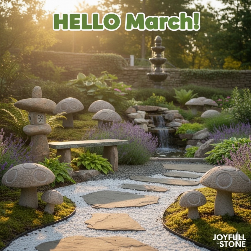 JoyfullStone's tweet photo. Hello March! Spring is the season of renewal — and the perfect time to reimagine outdoor spaces.
Natural stone lanterns,  garden benches, stepping stones, and tranquil water features come together to create a peaceful Zen-inspired landscape. #ZenGarden #GardenDesign #StoneLantern https://t.co/sX0sEo5Qoe