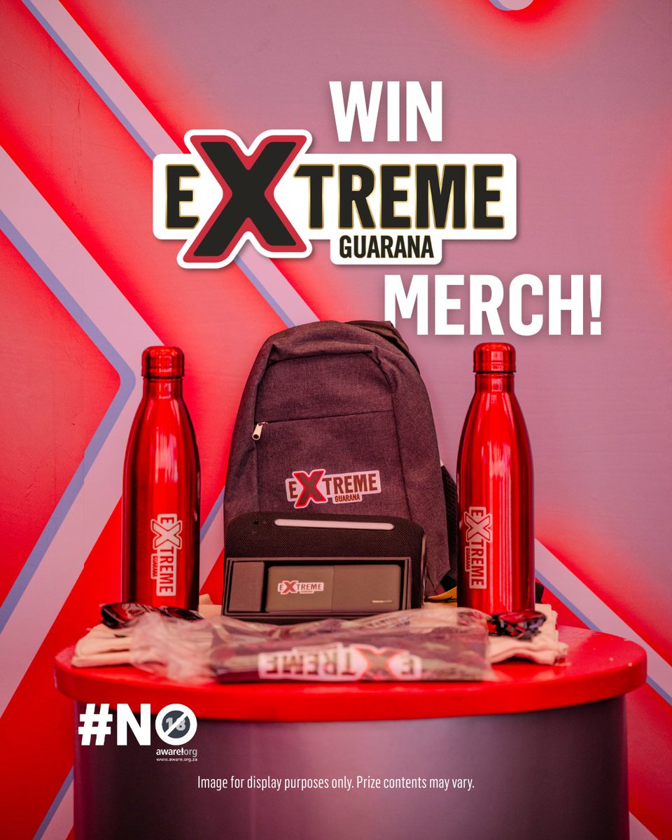 You love the drink, now own the swag 😎

Share this post and tag Extreme for a chance to WIN Extreme merch 💥

#ExtremeGuarana #ExtremeMoveMzansi #WhatsYourMoveMzansi #MoveResponsibly