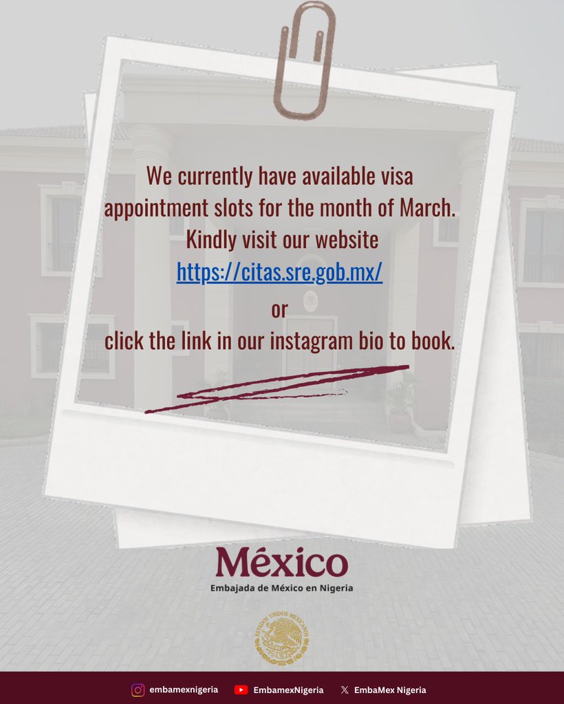 EmbaMex Nigeria tweet media