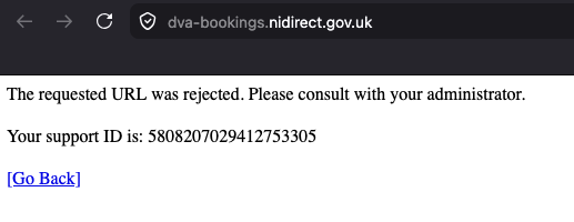 faffyman's tweet photo. @nidirect MOT bookings unavailable. Got an ETA for a fix yet? https://t.co/XMn4NrXUwI