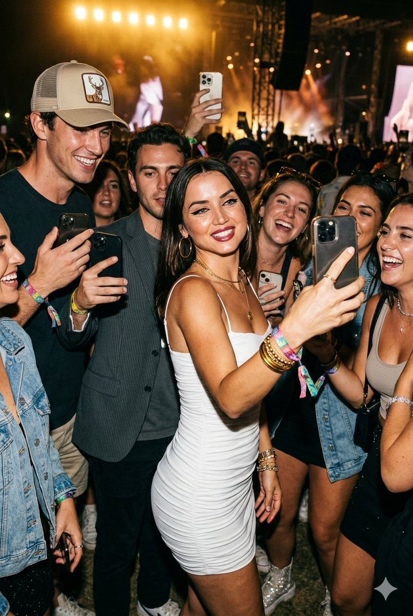 Ana de Armas Festival Candid Shot Prompt example 2