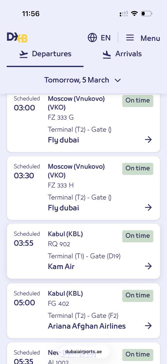 dishaagarwal1's tweet photo. @EmiratesSupport @emirates @DubaiAirports Team, our flight back to India is rescheduled for March 5th at 3:40 AM. However, we cannot see the flight as scheduled in Dubai airport website while all other flights are showing as on time. Flight no - EK 564. Kindly suggest &amp; update. https://t.co/nxdfYlKm3P