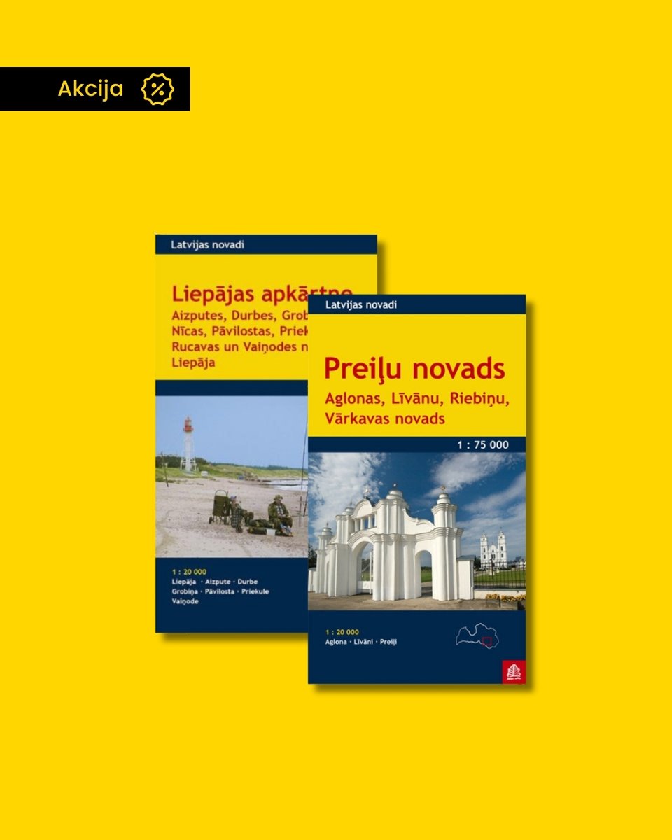 kartes_lv's tweet photo. Kartes tikai par 1€? Jā! 🗺️

Vēl tikai šomēnes iegādājies karšu sērijas “Latvijas novadi” kartes par tik simbolisku cenu!
Pieejamas mūsu i-veikalā, @karsuveikals, @GramatGlobuss, @JanisRoze un @zvaigzneabc.

🛒 Kartes meklē sadaļā “Akcija”: https://t.co/lKHZA7gXqP https://t.co/J0PvSm61PQ