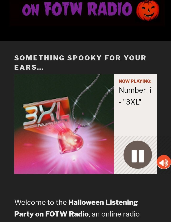 Sydney🇦🇺 #halloweenradio 🎃📻🎧さん

Number_i
♪ #3XL 💖

OA 感謝です❤️‍🔥✨😆

#Number_i_RadioOA
<a href="/number_i_offic/">Number_i official</a>

<a href="/fotwradio/">Halloween Listening Party on FOTW Radio</a> 🎃📻
🇯🇵🕰16時～18時頃
J-POP 洋楽などOA
↓視聴＆リクエスト🎧📩
halloweenlisteningparty.com
