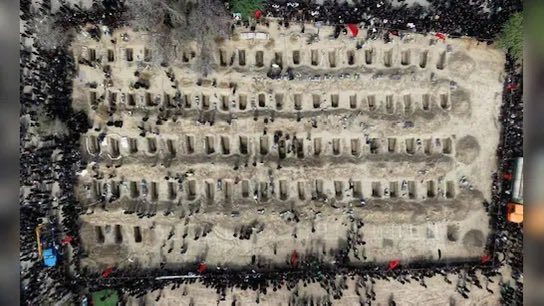 Horrific and haunting Images of a funeral site of 165 young girls killed in Israeli/US bombing that hit a school in Iran 

No matter what the stated purpose is, this is a man made tragedy which leaves nothing behind but suffering and misery for ages to come 

#StopTheWar