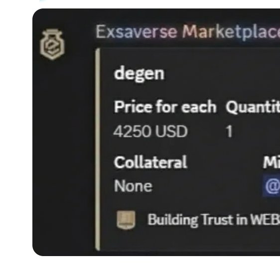 #Update #Degen  SOLD IN OTC FOR $4250 USDT 

> 1 NFT = $4250 USD in Exaverse OTC deal 🤝 

✅ Here is your Step by step guide - 
> Go to - dream.degen.tips/login?ref=aird…

> Connect your X and wallet.
> Go to dashboard complete all social task.
> Go to *Spin the wheel* 
> Spin every 24 h