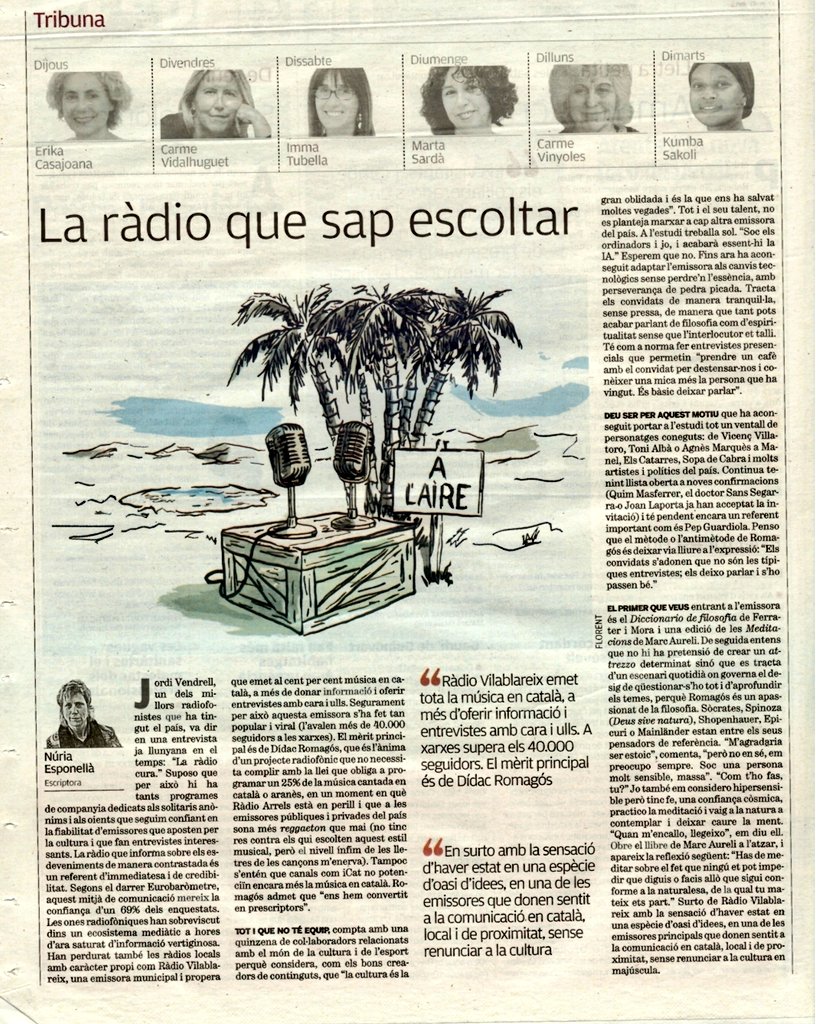 Ràdio Vilablareix, 107.5 FM 📻 (Girona) tweet media