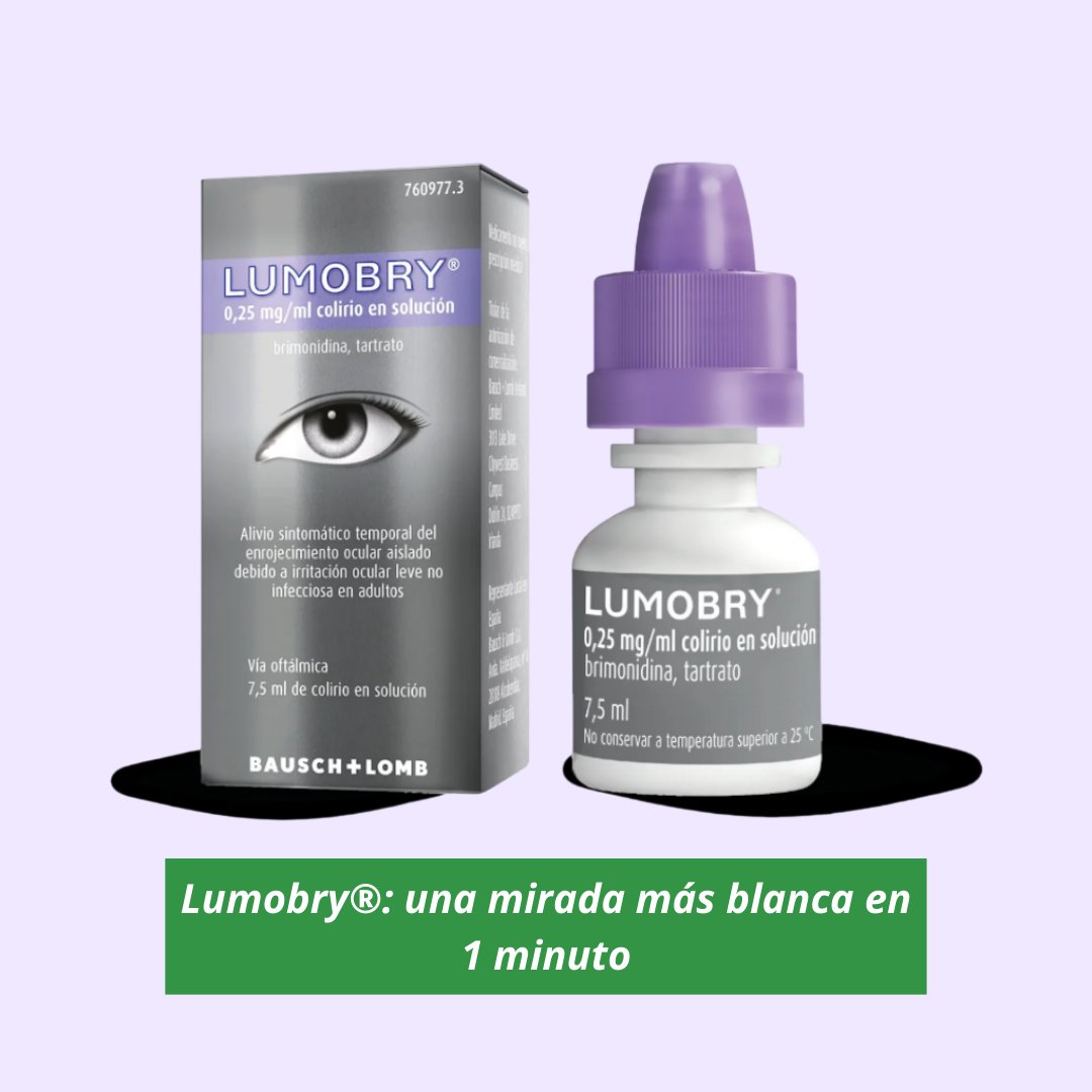 Lumobry®, de Bausch + Lomb, es un nuevo colirio indicado para el alivio temporal del enrojecimiento ocular leve no infeccioso en adultos.

⏱️ Efecto visible desde el primer minuto
🕗 Duración de hasta 8 horas
🔬 Avalado por 4 estudios clínicos

👉 n9.cl/qu1ty