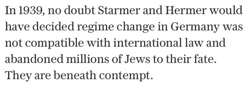 Hermer is Jewish and Starmer’s wife is Jewish. Shame on A.Pearson and shame on the Telegraph for printing it. 10 years ago that wouldn’t have got past the subs.