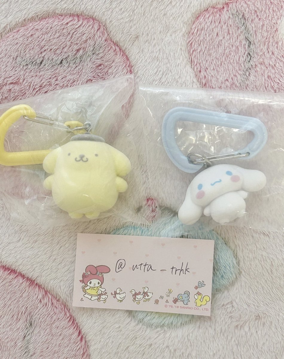UTAtrhk's tweet photo. サンリオキャラクターズ カラフルカラビナマスコットチャーム　交換　

【譲】シナモン　ポムポムプリン

【求】マイメロディ

郵送交換希望です
検索からもお気軽にお声がけください https://t.co/veBbn8QDT7