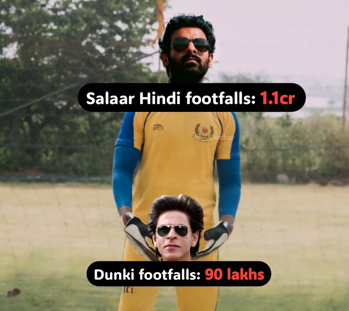 captain_6634's tweet image. History will always remember that a dubbed film #Salaar with only 30% screens sold more tickets in Hindi than a Christmas friendly film #Dunki (shah rukh+ Biggest Bolly director Hirani) 

Salaar hindi ffs 1.1cr &amp;gt;&amp;gt;Dunki 90 lakh