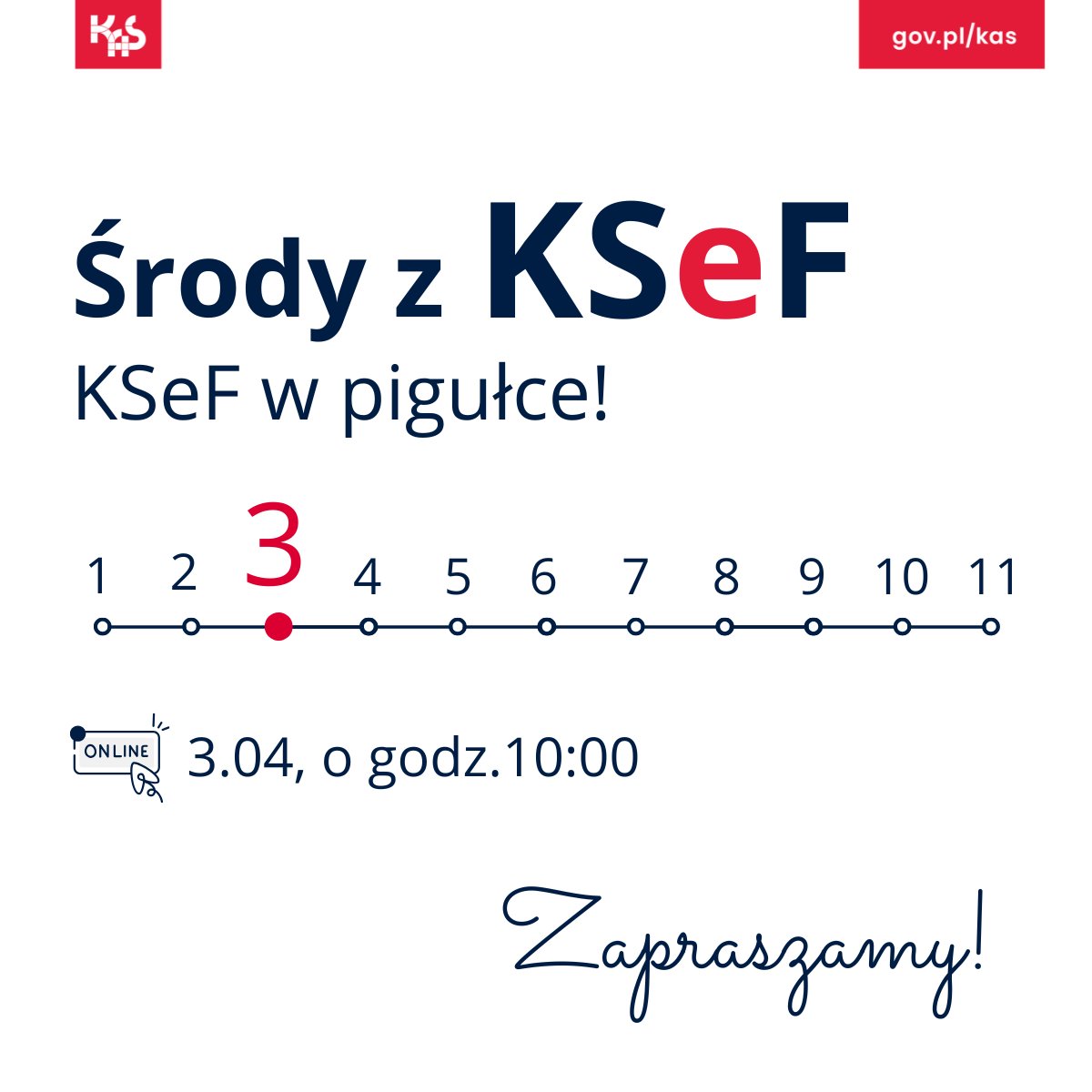 KAS_Krakow's tweet photo. 📣 Zapraszamy na  kolejną Środę z #KSeF
🗓 Szkolimy do 29 kwietnia, zawsze o godz. 10:00
✔️ logowanie do #KSeF
✔️ wystawianie i przeglądanie faktur
✔️ nadawanie uprawnień
✔️ praktyczne wskazówki dla przedsiębiorców
Aby dołączyć 👉🏻https://t.co/OLFMeeQSBK https://t.co/0OxEzVKOBn