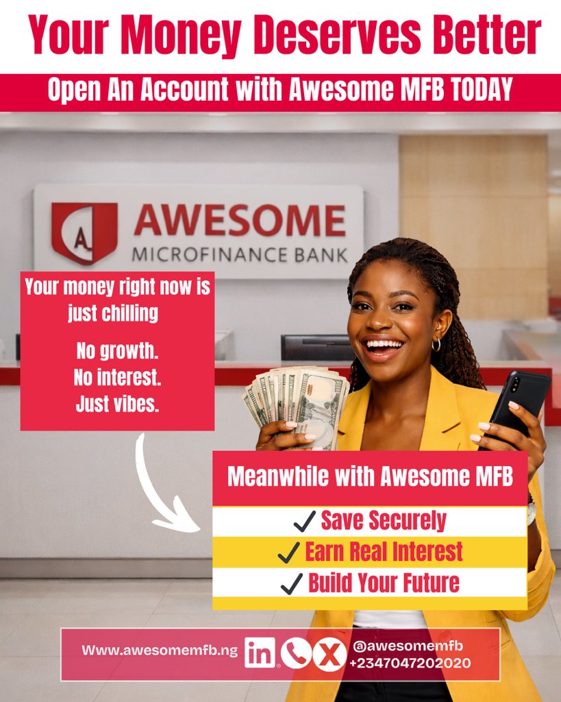 Awesomemfb's tweet photo. With Awesome MFB you can save securely, earn interest, and plan for your future.

📞 +2347047202020
🌐 https://t.co/LXImPEMC2S
#viral #Iran #explore https://t.co/oBjbqA96l4