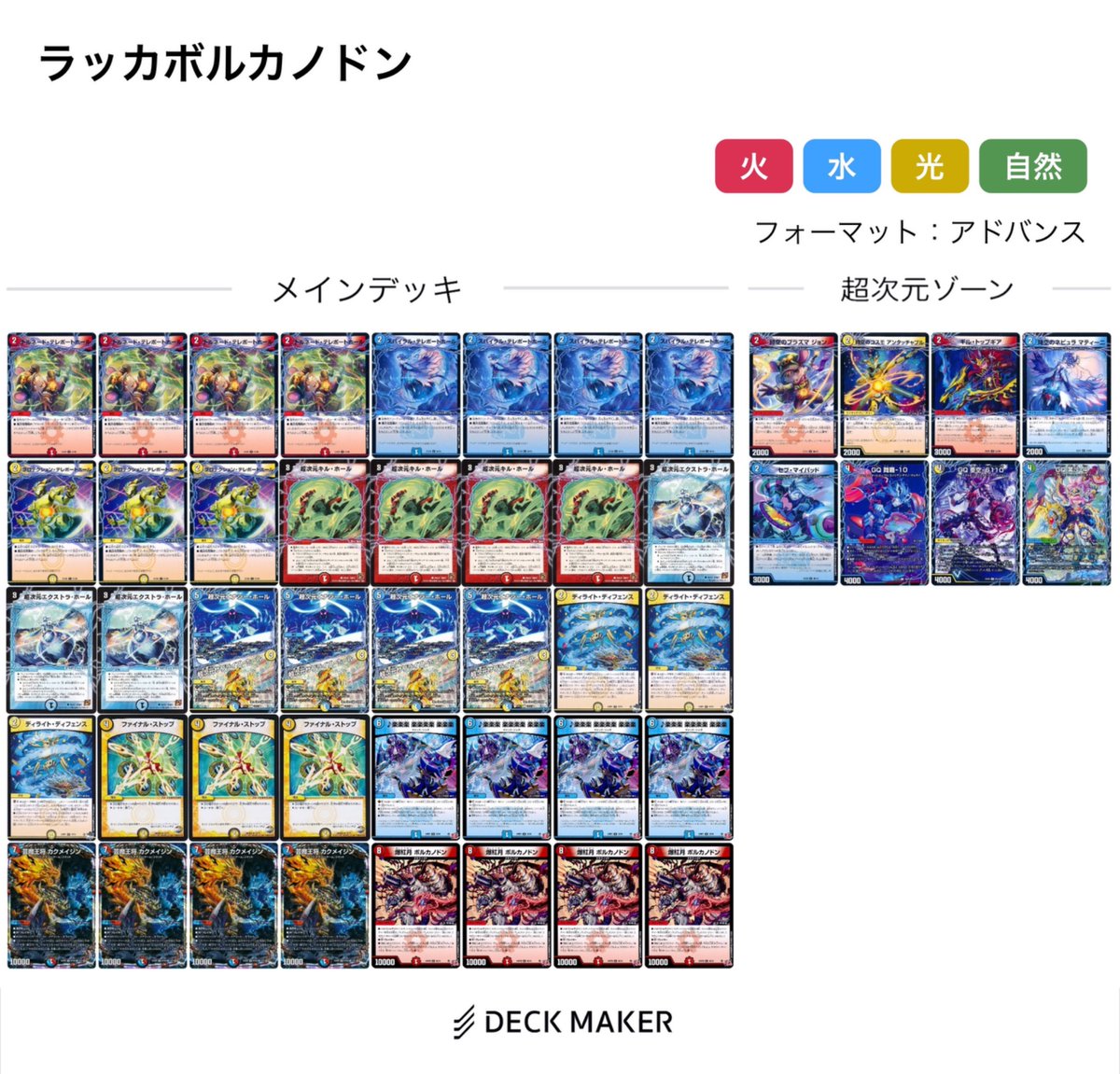 カクメイジンとストレージのカードだけで組めるアドバンス入門デッキ