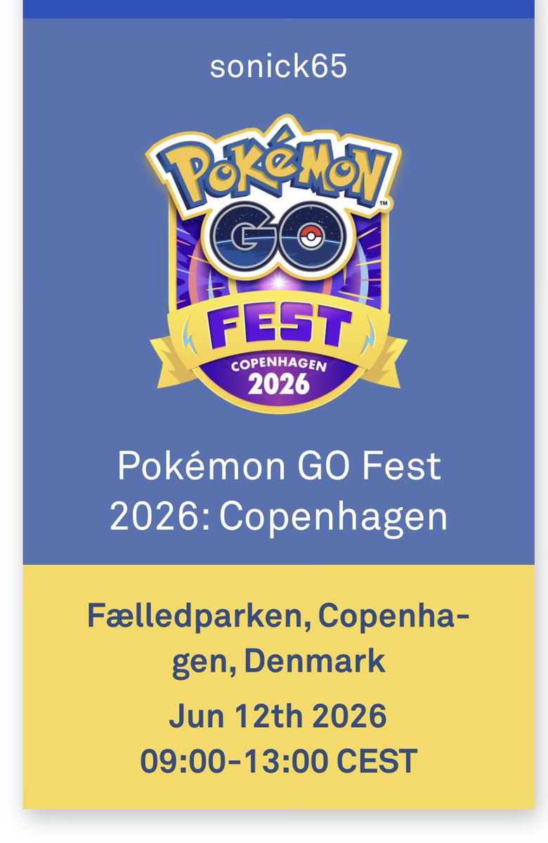 Can’t wait!! 
See you there 🇩🇰

#PokemonGOFest2026