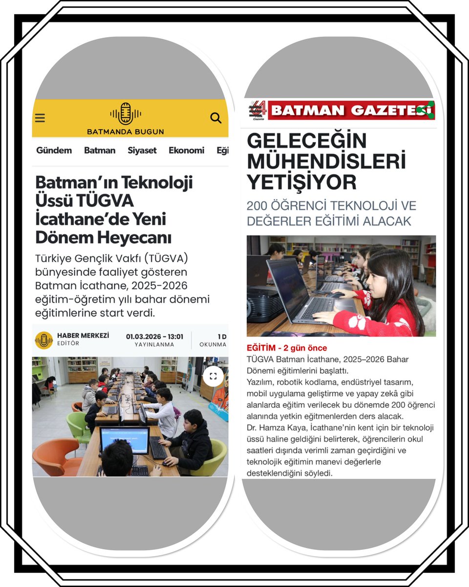 BatmanIcathane's tweet photo. İcathanemizde Bahar Dönemi Eğitimleri Başladı: Ulusal ve Yerel Basında Geniş Yankı Buldu. 📢  📰 📺  💻 https://t.co/BbxyUd8ZsS