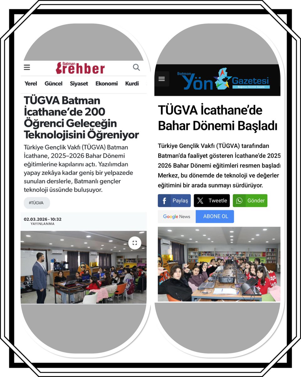 BatmanIcathane's tweet photo. İcathanemizde Bahar Dönemi Eğitimleri Başladı: Ulusal ve Yerel Basında Geniş Yankı Buldu. 📢  📰 📺  💻 https://t.co/BbxyUd8ZsS