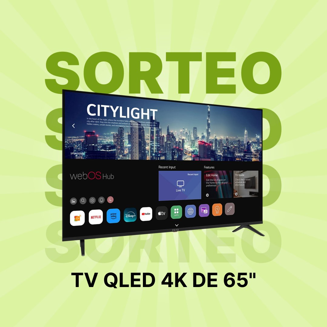 Tu salón necesita esto 👀

Sorteamos una TV QLED 4K de 65" y puede ser tuya sin gastarte nada.

Para participar:
1️⃣ Síguenos <a href="/PlazoApp/">Plazo App</a>
2️⃣ Dale ❤️ y 🔁
3️⃣ Menciona a 2 personas

Participa hasta el 26/03.
Suerte 🍀