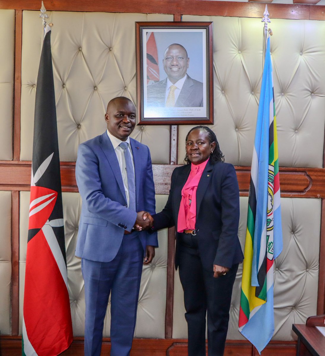 Muoria_Dr's tweet photo. Held a productive consultative meeting with Hon. Kitur Bernard Kibor, MP for Nandi, to deliberate on the reopening of Olesos National Polytechnic.

The discussions centered on strengthening the institution’s capacity to deliver quality and industry-responsive TVET programmes. We explored sustainable financing models to accelerate completion of ongoing infrastructure, equip workshops with modern training facilities and ensure compliance with national TVET standards.

Reopening Olesos National Polytechnic is a priority as we work towards expanding access to technical training, enhancing skills development and empowering our youth with competencies that align with labour market needs and national development goals.