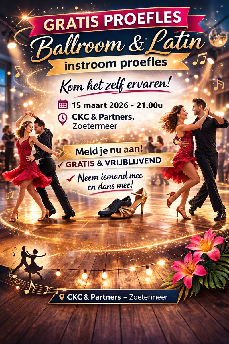 dansersjh's tweet photo. Twijfel je om weer te beginnen met dansen?
Gewoon doen
Tijdens onze 𝐠𝐫𝐚𝐭𝐢𝐬 𝐢𝐧𝐬𝐭𝐫𝐨𝐨𝐦 𝐩𝐫𝐨𝐞𝐟𝐥𝐞𝐬  kijken we samen wat het beste bij je past
𝟏𝟓 𝐦𝐚𝐚𝐫𝐭 𝟐𝟎𝟐𝟔 - 𝟐𝟏.𝟎𝟎𝐮
Aanmelden https://t.co/K60JQQy6SI
📷 CKC &amp; partners Zoetermeer
#zoetermeer #dansles https://t.co/9wXn1V0g0U
