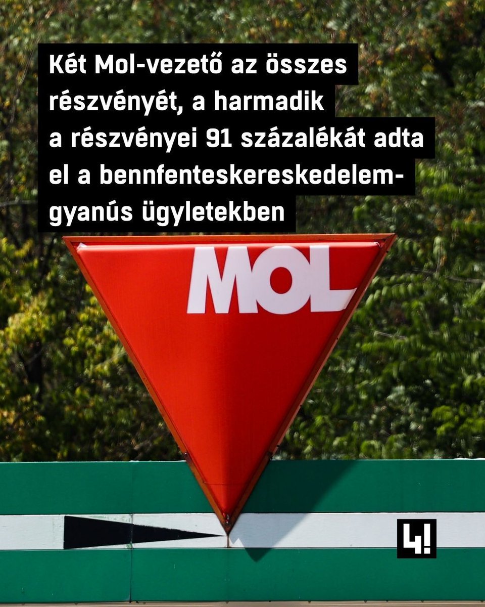444hu's tweet photo. A Barátság kőolajvezetéken január 27. óta nem jön az orosz olaj, a Mol ezt csak február 16-án jelentette be. A köztes időben a cég három vezetője szinte az összes részvényét eladta, amit közülük ketten évek óta csak felhalmoztak. A Mol szerint nem volt bennfentes információ, hogy tizedik napja állnak a szállítások.
Haász János cikke a 444-en:https://t.co/ypLyFCBHR2