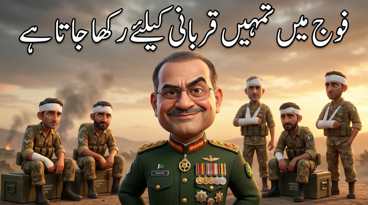 VisionRevolt's tweet photo. ایک کرنل پر حملے کو جواز بنا کر پڑوسی ملک پر حملہ کرنے والی فوج نے اپنے 7 جوانوں کو بی ایل اے کے ہاتھوں ہلاک ہونے کے لئے چھوڑ دیا۔ غریب والدین کے بچوں کو فوج میں بھرتی ہی اس لیے کیا جاتا ہے کہ وقت پڑنے پر بکرے کی طرح قربانی کے لیے استعمال کیا جا سکے۔ ان سے کہا گلہ یہ تو 47 سے اپنے فوجیوں کو ماننے سے انکار کرتے آرہے ہیں۔