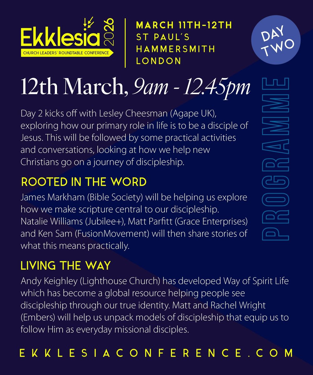 SJInews's tweet photo. One week to go until Ekklesia 2026!

Check out our programme and see some of the people who’ll be helping us think carefully and faithfully about discipleship in today’s culture. 

If you’ve been meaning to book, now is the time!

11–12 March | London
https://t.co/CnVcTqbDbi https://t.co/CRGTxPD7dm