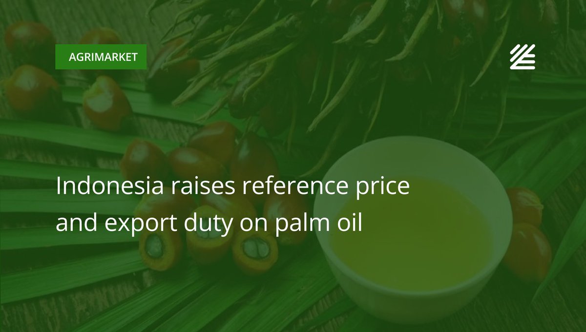 UkrAgroConsult's tweet image. 🇮🇩 #Indonesia raises reference #price and export #duty on #palm_oil

Indonesia has increased its March reference price for crude palm oil to $938.87 per metric ton, up from $918.47 per ton in February. 

More details 👉surl.li/ozlrhh