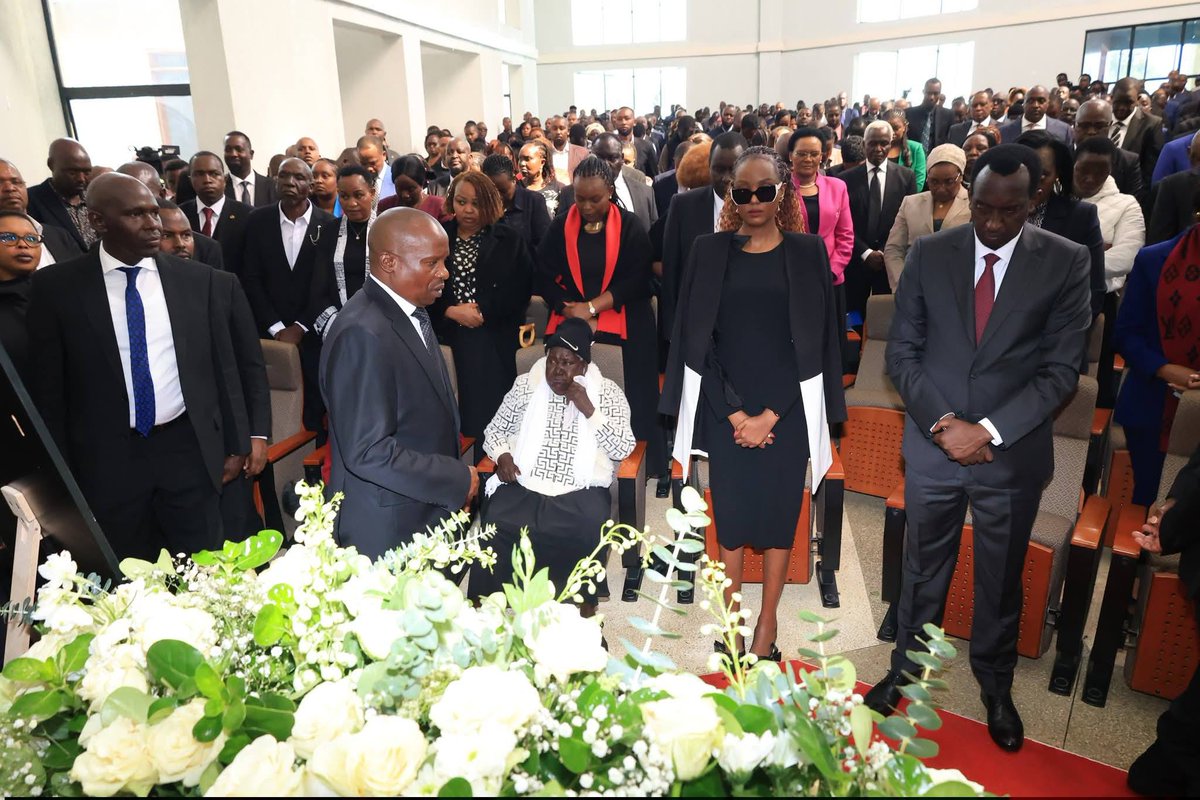 K24Tv's tweet photo. IN PICTURES: Deputy President Kithure Kindiki joins families and leaders at AGC Karen, Nairobi, for the joint requiem mass of the late Hon. Johana Ng'eno and five others who perished in Saturday’s helicopter crash.
#K24Updates https://t.co/Om2zCWHawg