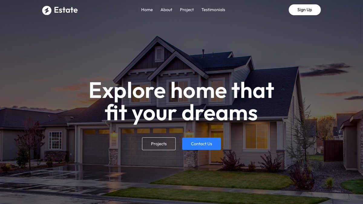 dev_Temilorun's tweet photo. Day 2: Estate—a real estate landing page built on trust. Hard metrics up front, client testimonials, and Framer Motion animations. Because buying a home starts with believing the brand. ✨

https://t.co/Qj3wgSiZKB

#Everyone #WebDesign #UIUX #ReactDev #FramerMotion #WebDeveloper https://t.co/Juwmu74ewZ