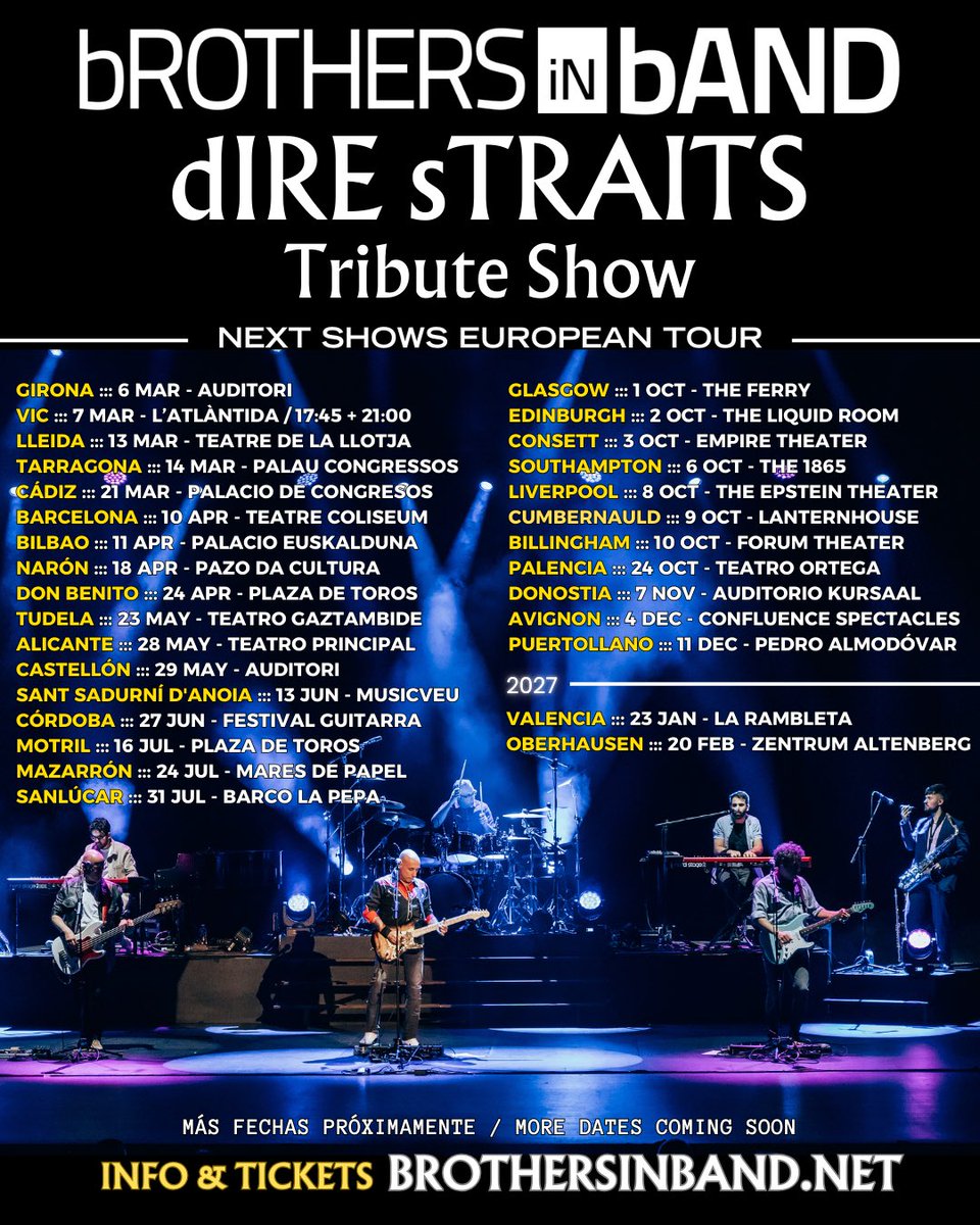 bROTHERSiNbAND2's tweet image. 🎸 Go!
🔗 brothersinband.net

#direstraitstribute #brothersinband #direstraits #europeantour #sultansofswing #markknopfler 

💥 @DireStraits77