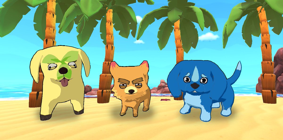 Artax_Games's tweet photo. Pokemon starters as DOBA dogs! Not sure if they're gonna add pee as a new type... 🐶💦🧨
#Pokemon #PokemonWindsWaves #indiedev https://t.co/9zlrMgm9f1