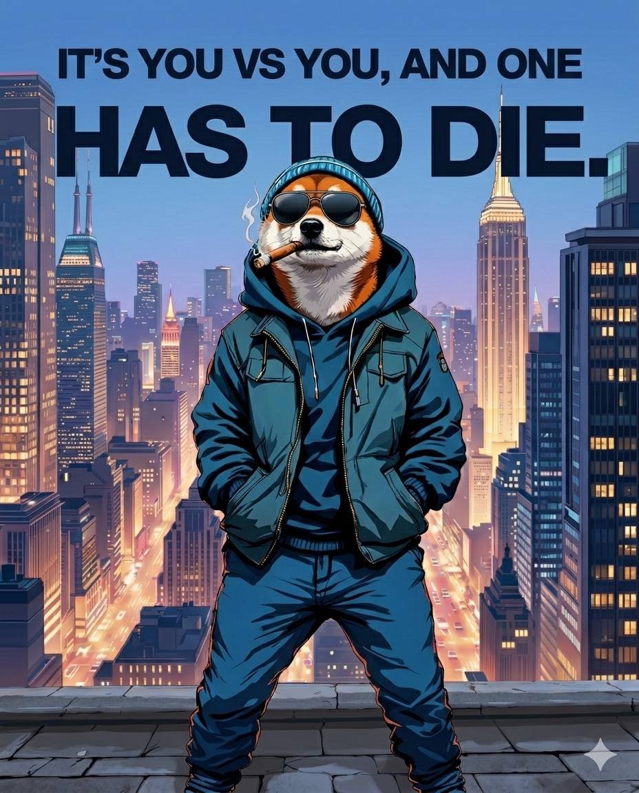 dogetonchain's tweet photo. It’s you vs you 🫵

The version that makes excuses vs the one that builds empires.

Comfort, fear, laziness — they all want you back where you started.

But growth demands a sacrifice.

Tonight, the weak version dies… and the real one takes over. 🔥 

#Dogeton #Crypto #Memecoin100x