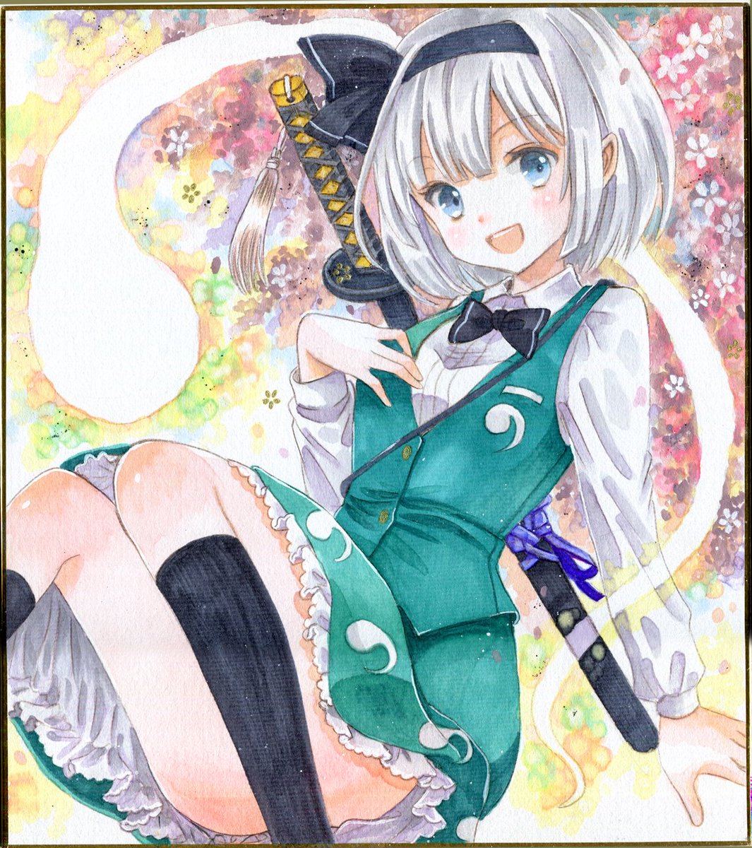#3月4日はみょんの日
アナログ絵でお祝い～✨(過去絵です)