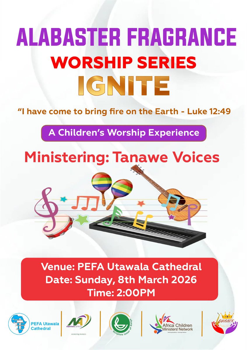 w_ruoth's tweet photo. A REMINDER

The Ignite Children led worship experience will be this Sunday. 
Mark your calendar and remind a friend.

We shall have transport for churches and schools willing to bring their children.

Help us share the news across. 
See you on Sunday at 2 pm. https://t.co/JDKZSGDiCs