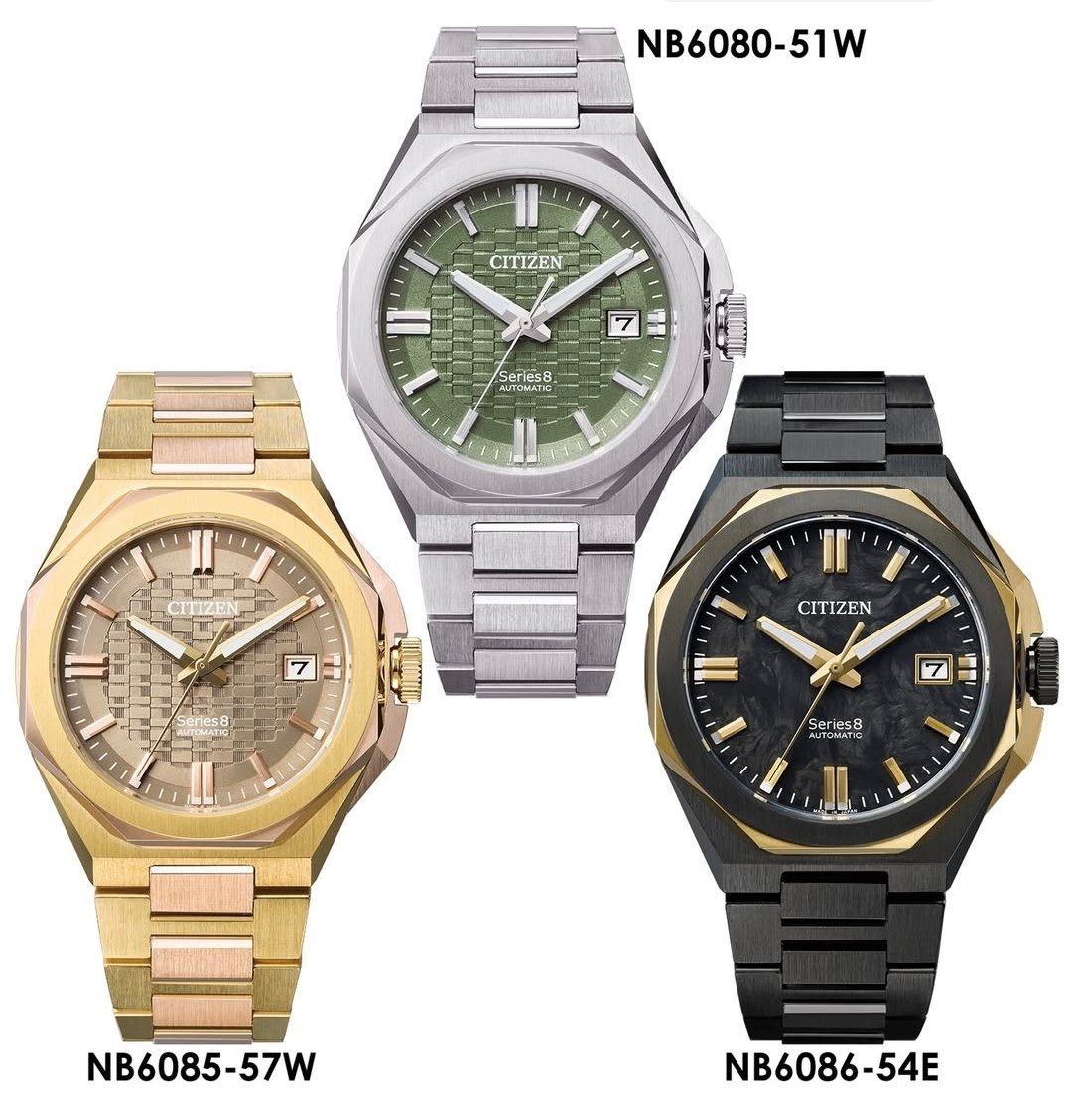 tamukun's tweet image. シチズンさん、シリーズ8の今度の良いっすね。渋カッコイイ黒金のモデルは1200本限定なのか。#citizenwatch #シチズン #NB608051W #NB608557W #NB608654E