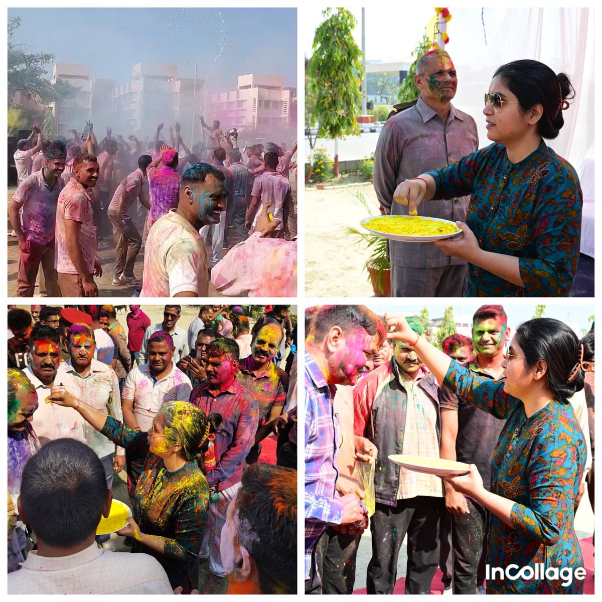 co32pacup's tweet photo. 32वी वाहिनी पीएसी में होली का कार्यक्रम हर्ष और उल्लास से भरपूर रहा, जिसमें रंगों के साथ उत्सव की खुशी और आपसी सौहार्द का संदेश दिया गया।@Uppolice @adgpacup @prachiIPS https://t.co/sjuAsVB1rB