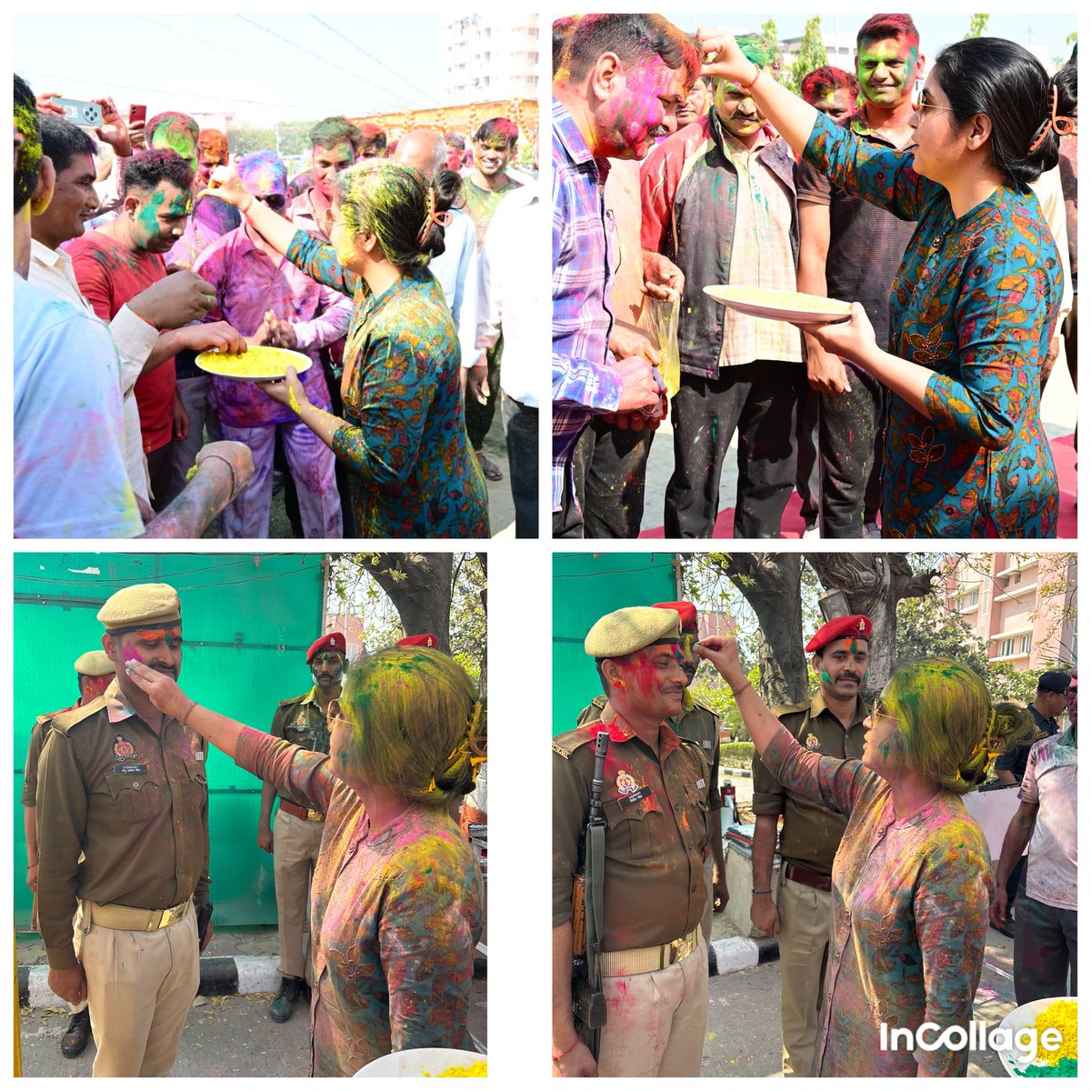 co32pacup's tweet photo. 32वी वाहिनी पीएसी में होली का कार्यक्रम हर्ष और उल्लास से भरपूर रहा, जिसमें रंगों के साथ उत्सव की खुशी और आपसी सौहार्द का संदेश दिया गया।@Uppolice @adgpacup @prachiIPS https://t.co/sjuAsVB1rB