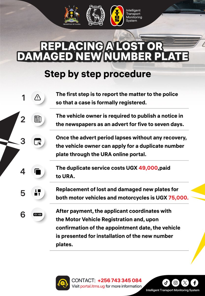 NUMBER PLATES STOLEN? 
AGAYAAYE — TOGAWA YADDE EKIKUMI! 
Don’t pay ransom,you’re funding crime.