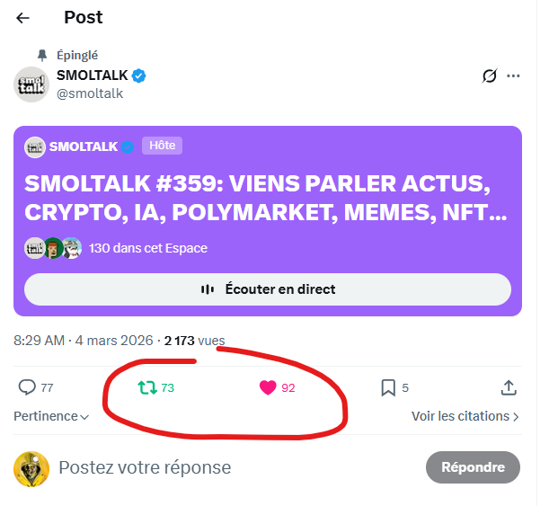 cyclo_m33's tweet photo. @smoltalk Merci encore les reufs !

0x1e1351eEFeA59A0033437f73a6b5EEBDa95eB507 https://t.co/aYPgTik80o