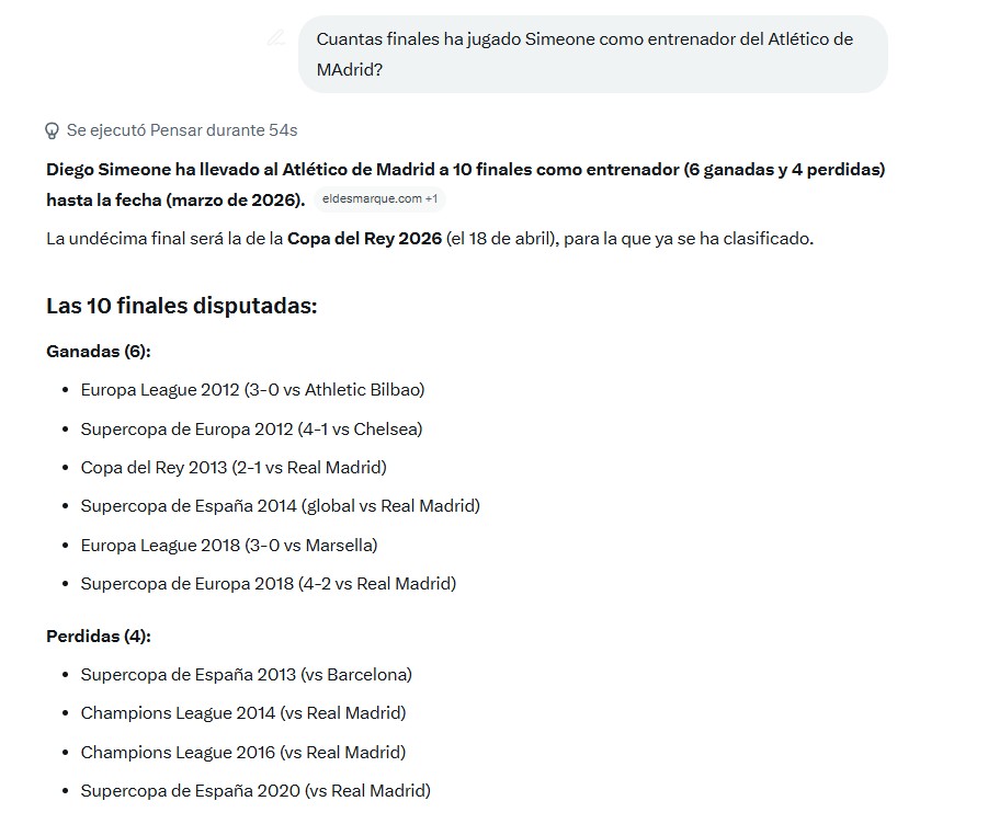 <a href="/abertini1/">Ale Bertini</a> Estas son las 10 finales dirigidas hasta ahora por Simeone como entrenador del Atlético de Madrid:
6 GANADAS y 4 perdidas