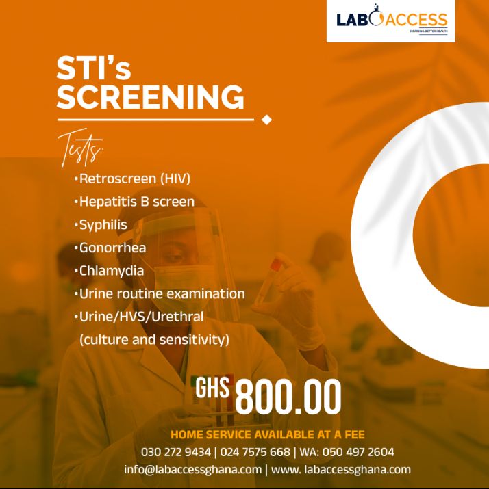 lab_access's tweet photo. Worried about sexually transmitted infections?
Our STIs screening package is comprehensive and confidential. 

Samples for testing can be conveniently taken at home.

Enquiries/ Appointments - 050 497 2604/ 030 272 9434 https://t.co/NoYSJkfA5Q
