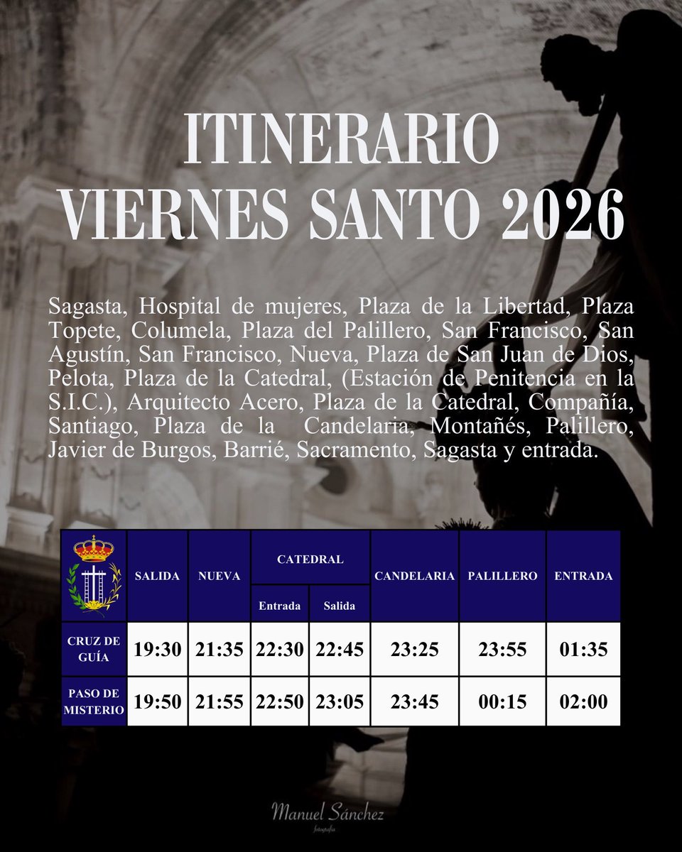 MentideroCofrad's tweet photo. Buenos días. Para sorpresa de nadie ya sabemos que en los itinerarios publicados ayer por el Consejo hay errores en los horarios del Martes Santo y en los recorridos de @_descendimiento y @cofr_expiracion. Estos son los correctos, publicados por ambas Hermandades👇 https://t.co/QOaONBSOoF