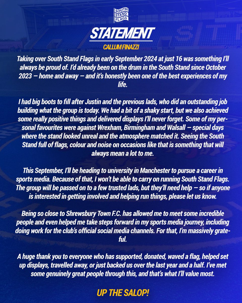 South Stand Flags tweet media