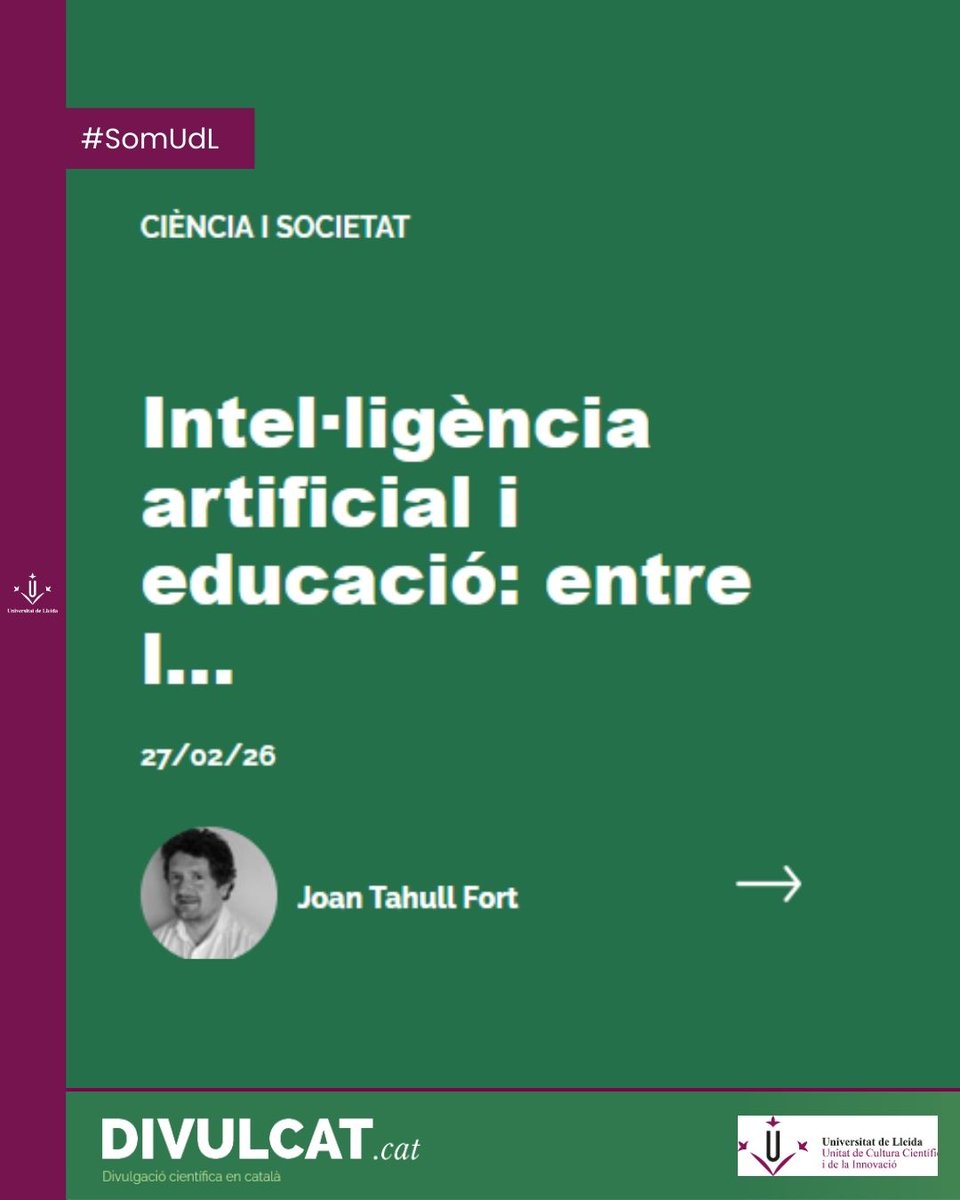 Unitat de Cultura Científica i de la Innovació tweet media