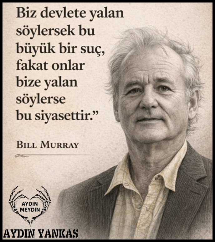 #WilliamJamesBillMurray #BillMurray #Emmy #AltınKüre #Komedyen #Oyuncu #Siyaset #Politika #Yalan #AydınMeydın #AydınYankaş #AkdenizKısaFilmAtölyesi #YankaşTv #AydınlıkŞeyler #İstanbulHayalSahnesi