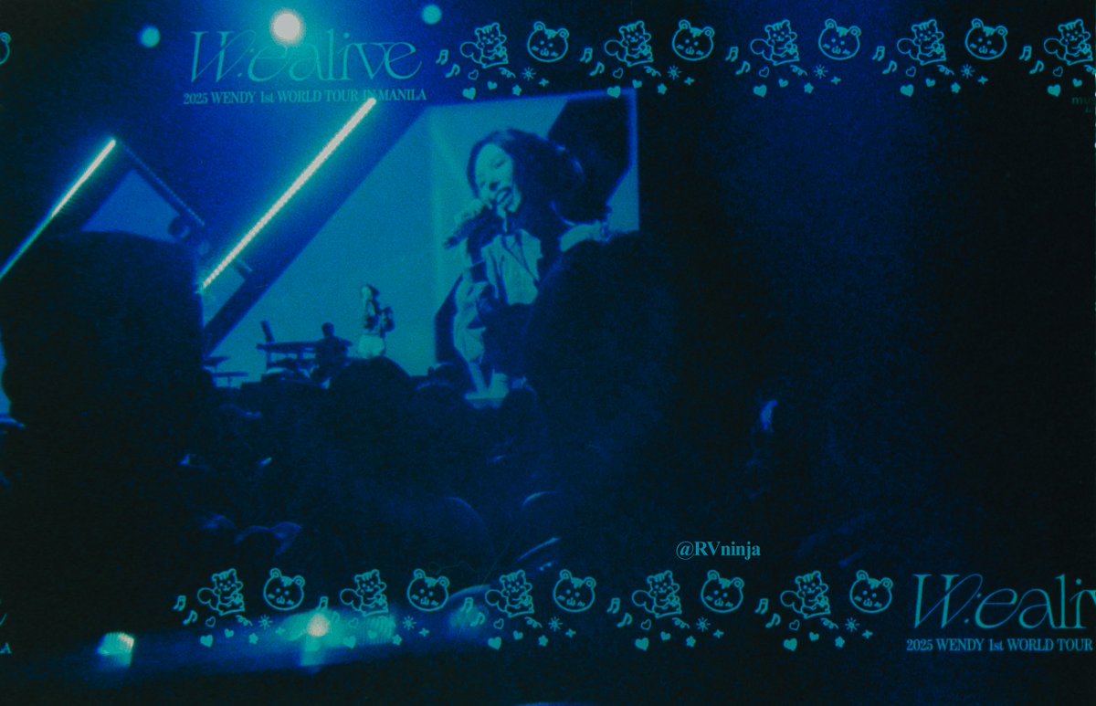 RVninja's tweet photo. Finally done developing and scanning my disposable film camera from the W:ealive World Tour in Manila. I love you, Wendy! 🩵

Special camera from Mushito Film. 🤓
@WENDY_offcl #WENDY #웬디
#WEALIVE #WENDY_WORLDTOUR #WENDY_WORLDTOUR_MANILA #WEALIVE_IN_MANILA https://t.co/Hz66w6D9pI