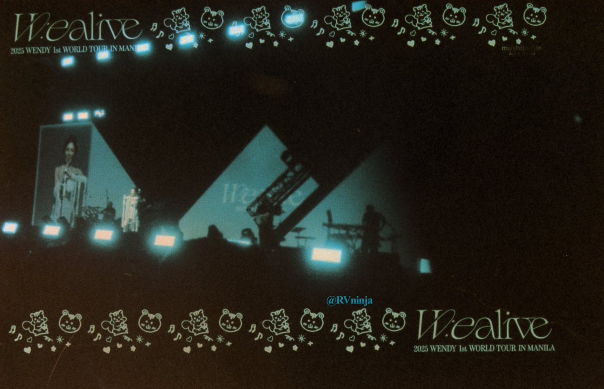 RVninja's tweet photo. Finally done developing and scanning my disposable film camera from the W:ealive World Tour in Manila. I love you, Wendy! 🩵

Special camera from Mushito Film. 🤓
@WENDY_offcl #WENDY #웬디
#WEALIVE #WENDY_WORLDTOUR #WENDY_WORLDTOUR_MANILA #WEALIVE_IN_MANILA https://t.co/Hz66w6D9pI